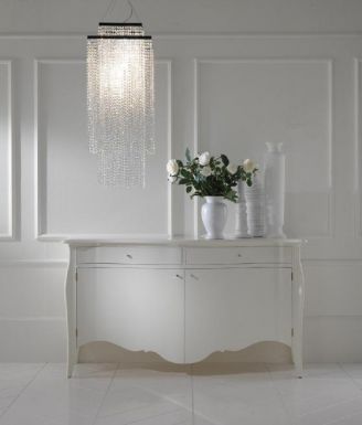 Классический белый комод для столовой.