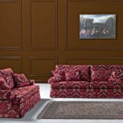 Классический диван в красной обивке