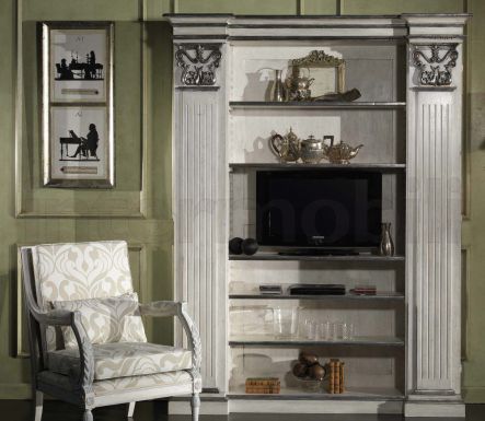 Книжный шкаф с местом для установки телевизора