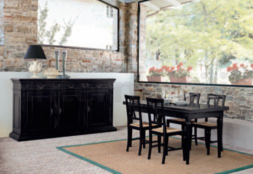 Комплект для гостиной из буфета, стола и стульев Glamour