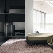 Комплект для спальни в темно-сером лаке FORMAT