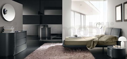 Комплект для спальни в темно-сером лаке FORMAT