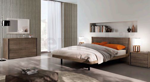 Комплект для спальни в темном дереве PULL