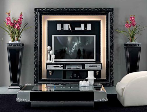 Композиция для гостиной в благородном черном цвете коллекции BAROQUE