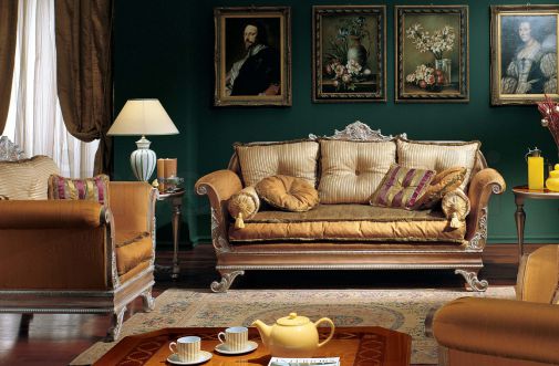 Композиция для гостиной с роскошным диваном