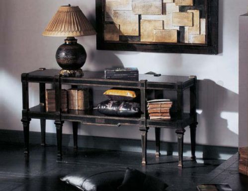 Консоль со встроенной нижней полкой, на 8-ми ножках