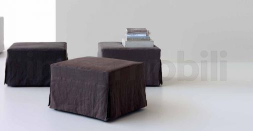 Коричневый мягкий пуф