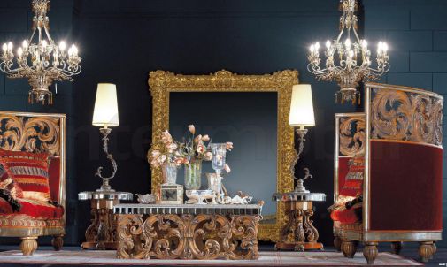 Красочный набор мебели для гостиной.