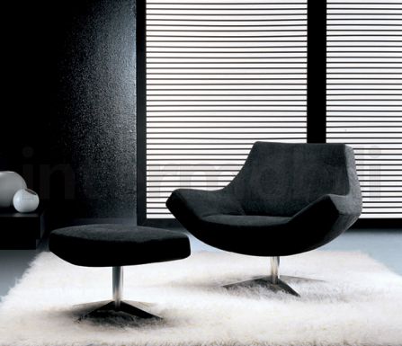 Кресло и табурет MOOD с вращающейся основой