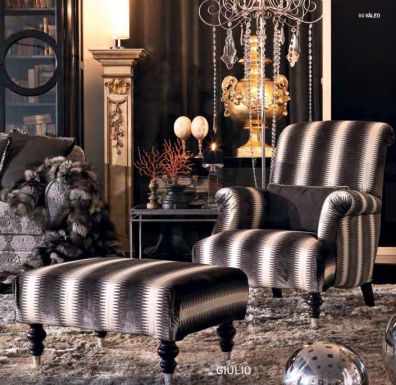 Кресло с пуфиком для ног GIULIO