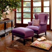 Кресло с пуфиком для ног GINO