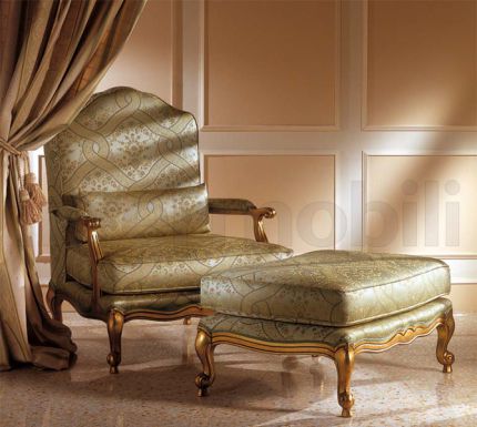 Кресло с пуфом для ног EDVIGE