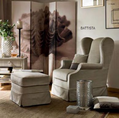 Кресло с пуфиком для ног BATTISTA