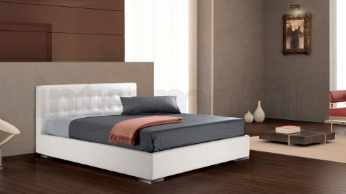 Кровать Ambition в белой коже