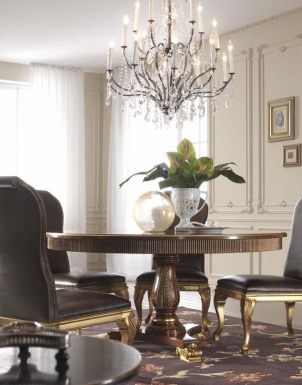 Круглый стол и стулья для гостиной из коллекции Bisanzio