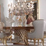 Круглый стол и стулья для гостиной из коллекции Hermes
