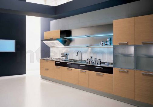 Кухня с деревянным фасадом из коллекции Trendy