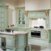 Кухня в зеленых тонах Angelo Capellini