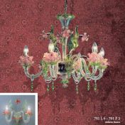 Люстра из цветного стекла