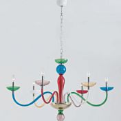 Люстра из цветного стекла