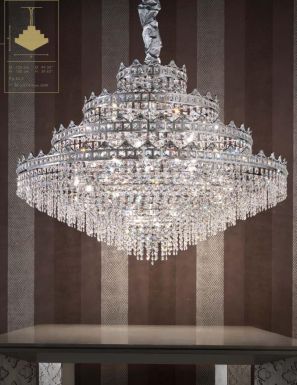 Люстра из прозрачных подвесок