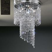 Люстра из каскада подвесок