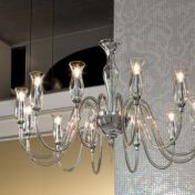 Люстра со стеклянным рассеивателем Soffio