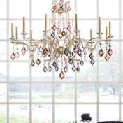 Люстра с цветными кристаллами