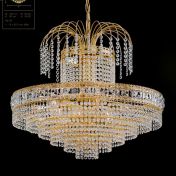 Люстра в золотом цвете конструкции