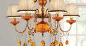 Люстра в цвете янтаря