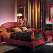 Мебель для спальни в теплой гамме.