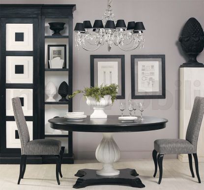 Мебель для столовой контрастных оттенков