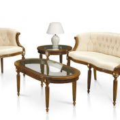 Мебельная композиция HILTON со стеклянными столиками