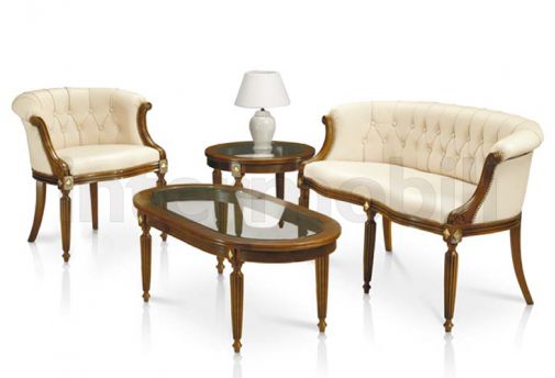 Мебельная композиция HILTON со стеклянными столиками