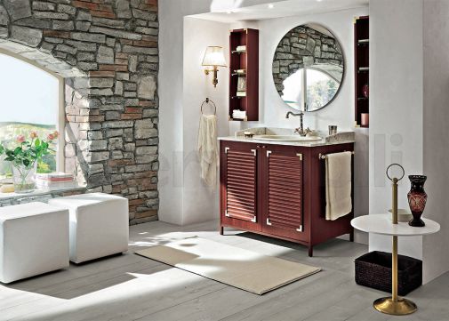 Мебельная композиция для просторной ванной комнаты
