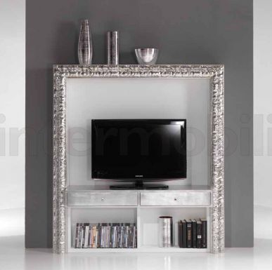 Миниатюрная полка под телевизор с выдвижными ящиками