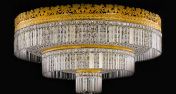 Люстра с позолотой и кристаллами Сваровски