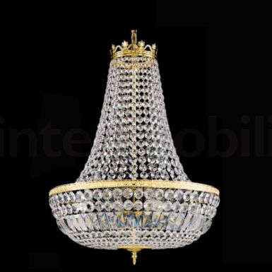 Люстра их хрустальных ярусов
