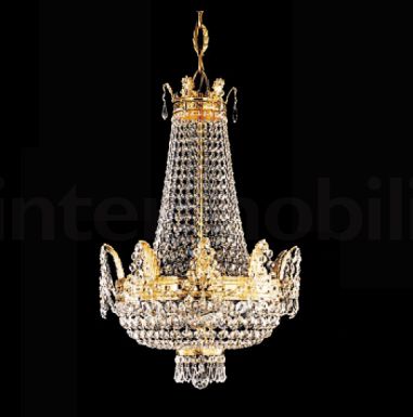 Люстра с роскошным декором хрусталем