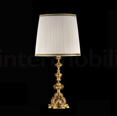 Настольная лампа с позолоченной основой