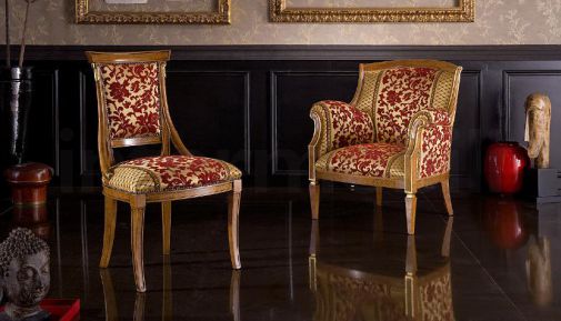 Мягкое кресло и стул из итальянской коллекции.