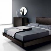 Набор ARCO с двуспальной кроватью SIROS в темном дубе