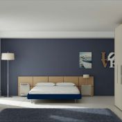 Набор для спальни с прикроватными тумбами из стекла