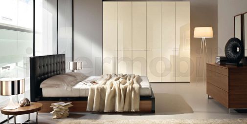 Набор для спальни Mercantini с круглыми прикроватными тумбами