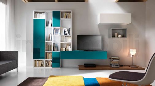 Набор для гостиной NESTOS с книжным шкафом