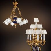 Настольная лампа и потолочная люстра