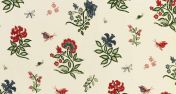 Натуральная ткань HAYDERABAD с растительным рисунком