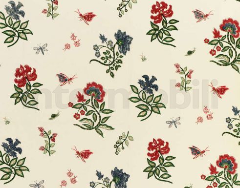 Натуральная ткань HAYDERABAD с растительным рисунком