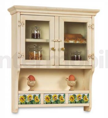 Навесной маленький шкаф в стиле кантри