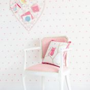 Обои What a Hoot с сердечками для детской комнаты.